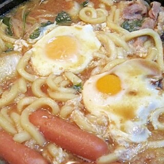 甘めのタレが絶品！みそ煮込みうどん